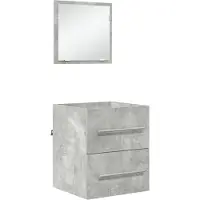 vidaXL Badkamermeubel Set met lade met opslag Grijs 41 x 38,5 x 48 cm