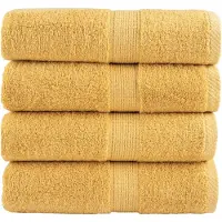 vidaXL Gastendoekjes SOLUND 4 st 600 g/m² 30x50 cm goudkleurig