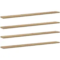 vidaXL Boekenplank Bord 3-laags 4 pcs 100 x 10 x 1,5 cm Bewerkt hout