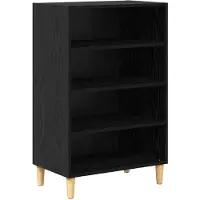vidaXL Dressoir Zwart Eiken 57 x 35 x 89,5 cm Bewerkt hout