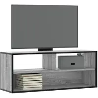 vidaXL Tv-meubel 100x31x39,5 cm bewerkt hout metaal grijs sonoma eiken