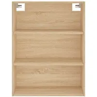 vidaXL Hoge kast 69,5x34x180 cm bewerkt hout sonoma eikenkleurig