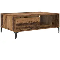 vidaXL Salontafel, gerecycled hout, 90 x 60 x 35 cm, houtvezel