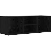 vidaXL Schoenenbank 102 x 35 x 35 cm Bewerkt hout Zwart Eiken