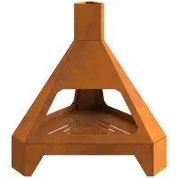 vidaXL Vuurkom Roestig 50 x 43 x 52 cm weervast staal