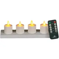 Anna's Collection LED Waxinelicht Wit D 3,8 H 6 Cm 4 Stuks