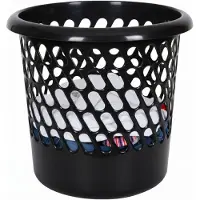 Whitefurze prullenbak - 25 liter - Kunststof - Zwart - 30 x 28 cm