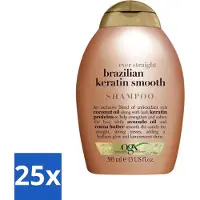 OGX 25 x - Brazilian Keratin Therapy - Shampoo - Versterkend - Gladmakend - 385 ml - Keratine Shampoo - Keratine Haar - Keratine Therapy - Keratine Haarverzorging - Keratine Haarverzorging