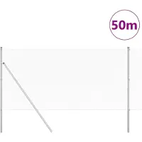 vidaXL zeshoekig gaashek met grondbevestiging 50 x 1 m Zilverkleurig