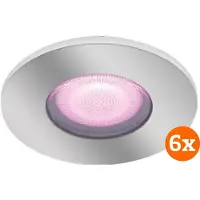 Philips Hue Xamento Spot Encastré pour Salles de Bain White and Color - Chrome - Rond Lot de 6