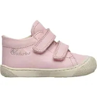 Naturino Mt 21 velcro's bumper effen lederen sneakers Cocoon Roze
