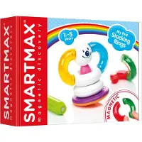 Smart Max My First Stacking Rings - Magnetische Stapelringen - Bouwset met Dubbelzijdige Wiebelbasis - Educatief Speelgoed voor Peuters - Vanaf 1 Jaar