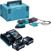 Makita BO 006 CGD201 accu-deltaslijper 40 V max. 100 x 150 mm 3,0 mm slag Brushless + 2x accu 2,5 Ah + oplader + Makpac