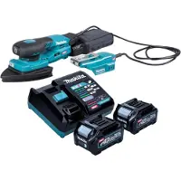 Makita BO 006 CGD201 accu-deltaslijper 40 V max. 100 x 150 mm 3,0 mm slag Brushless + 2x accu 2,5 Ah + oplader