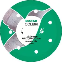 Distar Colibri Serie - Diamantschijf - 76mm - Voor Droog Snijden - Premium Klasse