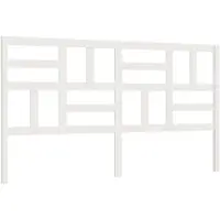 vidaXL Hoofdbord 186x4x104 cm massief grenenhout wit