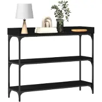 vidaXL Console Tafel Zwart eiken 100 x 30 x 80 cm