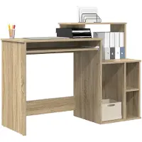 vidaXL Bureau Sonoma Eik Bewerkt hout 120,5 x 44 x 88,5 cm