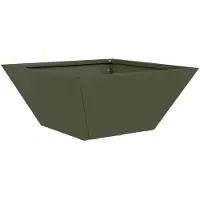 vidaXL Plantenbak Olijfgroen 35 x 35 x 15 cm Koudgewalst staal