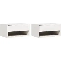 vidaXL Nachtkastje 2 pcs Wit 50 x 32,5 x 24 cm Massief grenenhout