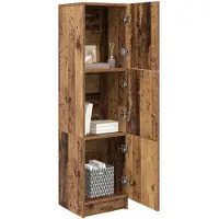 vidaXL Highboard Oudhout 31.5 x 32 x 122.5 cm
