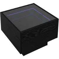 vidaXL Salontafel, zwart, eikenlook, 40 x 40 x 30 cm