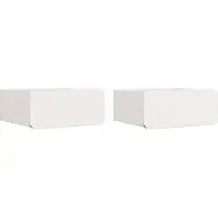 vidaXL Nachtkastje 2 st Wit 39 x 34 x 16,5 cm Massief grenenhout