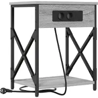 vidaXL Nachtkastje Grijs Sonoma 41 x 31 x 51 cm Bewerkt hout