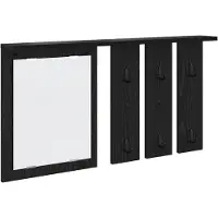 vidaXL Wandgemonteerde kapstok Zwart eiken 84 x 10 x 80 cm