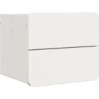 vidaXL Nachtkastje met lade Wit 39 x 34 x 33 cm Massief grenenhout