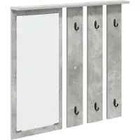 vidaXL Wandgemonteerde kapstok Muurmontage Betongrijs 84 x 10 x 80 cm