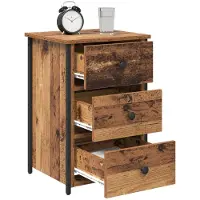 vidaXL Nachtkastje Bruin 40 x 36 x 60 cm Massief Gerecycleerd Hout