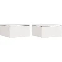 vidaXL Nachtkastje 2 st Wit 37 x 35 x 18,5 cm Massief grenenhout