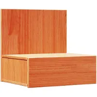 vidaXL Nachtkastje Wasbruin 42 x 32,5 x 40 cm Massief grenenhout