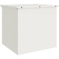 vidaXL Tuinkussens opbergdoos Staal 55 x 50,5 x 50 cm 220 Wit