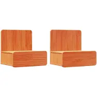 vidaXL Nachtkastje 2 st Wasbruin 44 x 32,5 x 40 cm Massief grenenhout