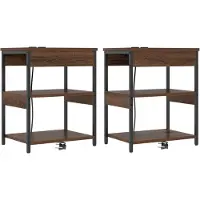 vidaXL Nachtkastje 2 st Bruin Eiken 41 x 31 x 51 cm Bewerkt hout