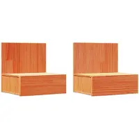 vidaXL Nachtkastje 2 st Wasbruin 42 x 32,5 x 40 cm Massief grenenhout