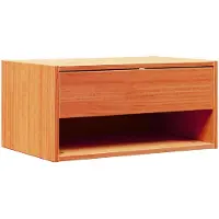 vidaXL Nachtkastje Wasbruin 50 x 32,5 x 24 cm Massief grenenhout