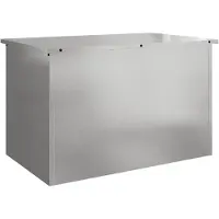 vidaXL Tuinkussens opbergdoos Staal 80 x 50,5 x 50 cm 220 Zilver