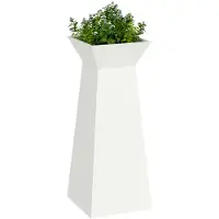 vidaXL Pilarenbak Wit 40 x 40 x 100 cm Koudgewalst staal
