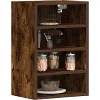vidaXL Bovenkast Riga 40x29,5x60 cm bewerkt hout gerookt eikenkleurig