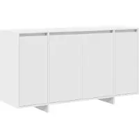vidaXL Dressoir Wit 135 x 41 x 75 cm Bewerkt hout
