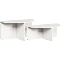 vidaXL Salontafel, 2 stuks, wit, 79 x 39,5 x 40 cm, massief grenenhout