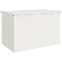 vidaXL Tuinkussens opbergdoos Staal 80 x 50,5 x 50 cm 220 Wit