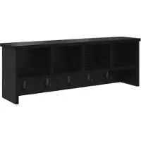 vidaXL Wandgemonteerde kapstok Muurmontage Zwart Eiken 75 x 16 x 26 cm