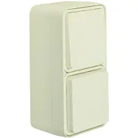 Hager Berker Combinatiestopcontact en -schakelaar met Behuizing IP55 Wit - 47803512