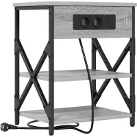 vidaXL Nachtkastje Grijs Sonoma 41 x 31 x 51 cm Bewerkt hout