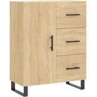 vidaXL Hoge kast 69,5x34x180 cm bewerkt hout sonoma eikenkleurig