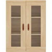 vidaXL Hoge kast 69,5x34x180 cm bewerkt hout sonoma eikenkleurig